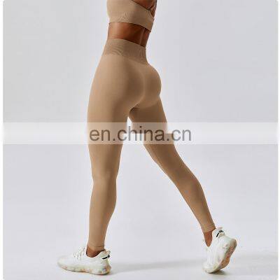 Wholesale Plus Size Gym Fitness Sports Wear Scrunch Butt Seamless Leggings Yoga Pants Women Running High Waist Yoga Tight
