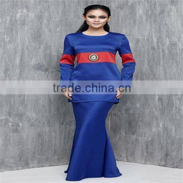 Fahsion muslim dress stylish elegant formal long sleeve muslim dress