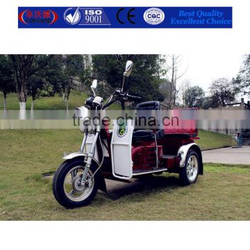 easy controling dark red three wheel handicapped scooter for the elderly