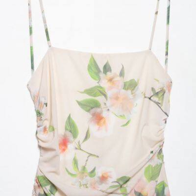 Spring New European and American Style Layered Decorative Print Asymmetric Sexy Dress for Women photo-3