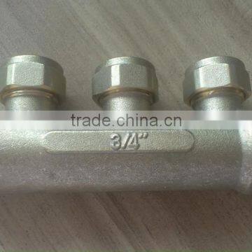 High quality 3-way Brass manifold of Radiator valve 4/5/6/7 way brass manifold