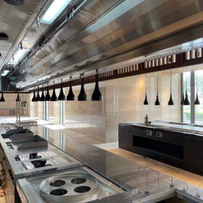 AIRWORK FWMF Тяжелый коммерческий вытяжной шкаф для кухни с охлаждением водяным туманом и автоматической очисткой