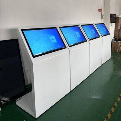 32-дюймовая скосленная горизонтальная сенсорная моноблок, экран для выставочных залов туристических мест, больниц и корпоративной рекламы