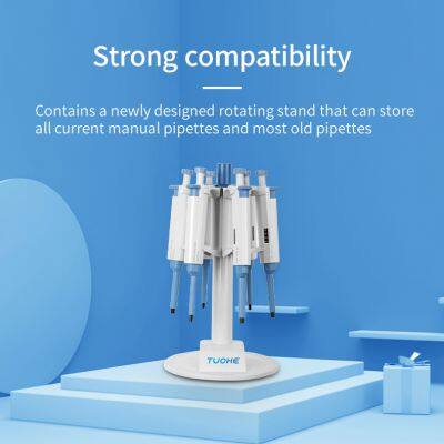Tuohe pipette holder, Z-shaped rotating pipette rack, 5/6 pipette racks