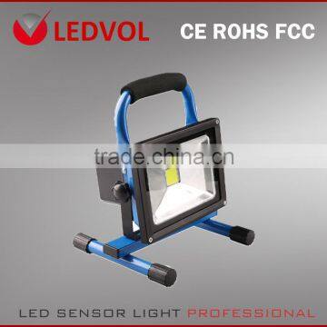 Portable rechargeable LED flood light 20W,solor panel and sensor options