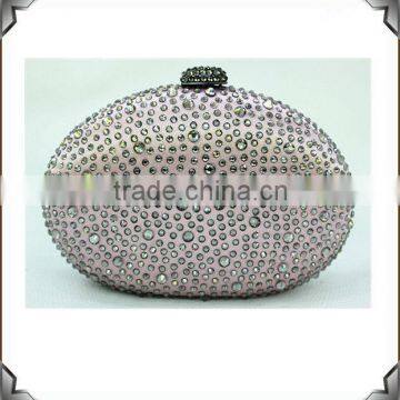 2015 sequin material lady crystal flashing clutch handbag