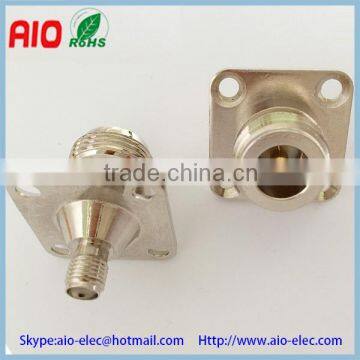 flange panel N female to SMA female adaptor connector