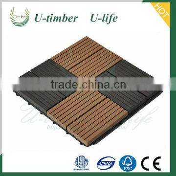 Anti-slip product wood plastic composite WPC diy decking tiles