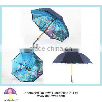 two layers umbrella with inside full color printed umbrella