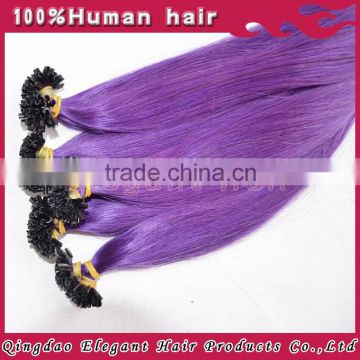 2015 Best selling products no tangle no shedding 100% virgin remy Indian hair purple human hair extensions