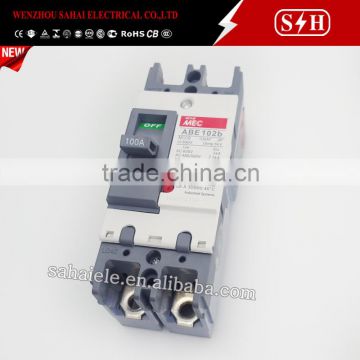 NEW hot selling ABN ABS/ABE 102b mccb 100amp 2 phase 3 phase moulded case circuit breaker