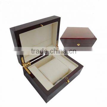 wholesale china OEM supply wooden hinged jewelry watch box handmade W1195