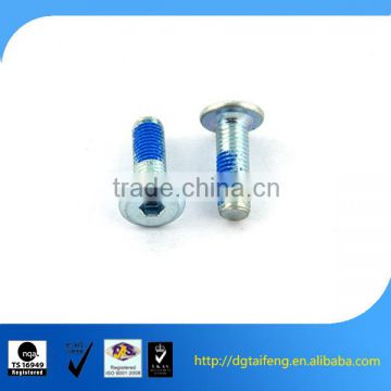 zinc plated nylok hex socket flat head machine screw