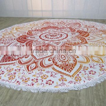 Microfibre Beach Towel Circular Mandala Throw Hippie Gypsy Round Towels