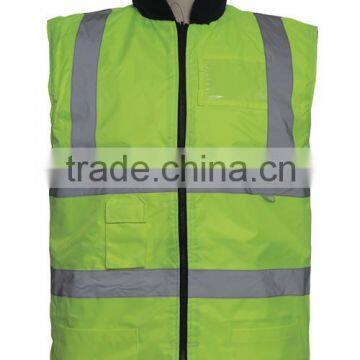 Work wear EN471 hi vis reversible body warmer