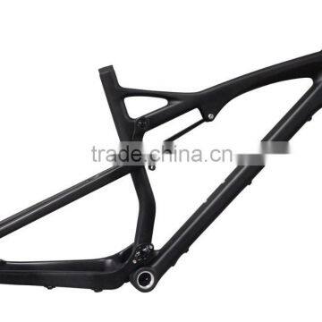 2015 HOT sale 3k glossy BB30/BSA Carbon Fiber Bike mountain frame full suspension mtb frame 26er