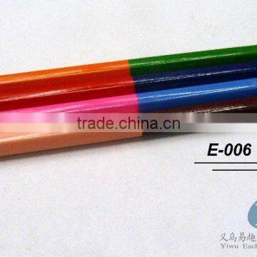 Double sharppened colored double end color pencil