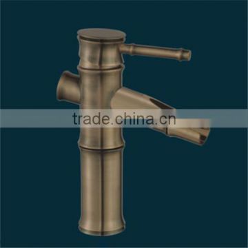 Unique single lever bathroom antique bamboo faucet