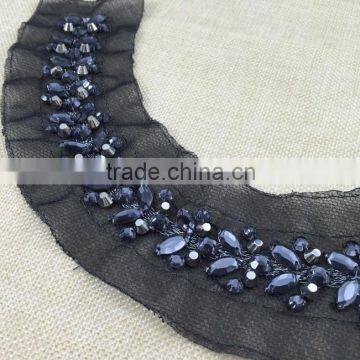 New Arrival Handmade Embroidery Beaded Neckline for Garments HY003 photo-3