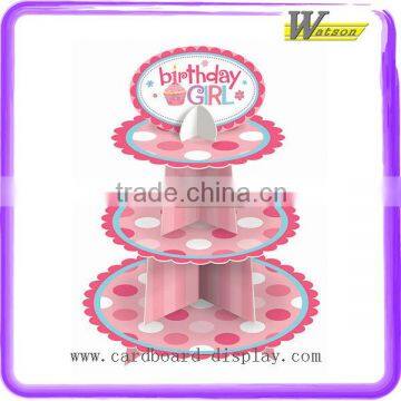 Custom Colorful Decorative Cardboard 3-Tier Cupcake Stand photo-4
