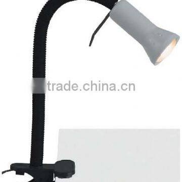 silver color clip desk lamp reading lamp,bedroom reading lamp suit for LED