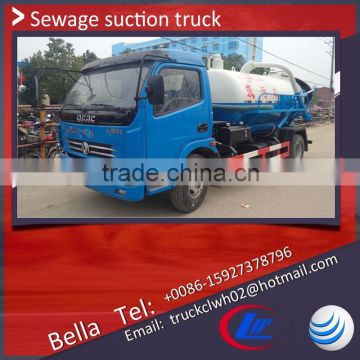 SALE 4-5m3 DFAC sewage tanker truck , vacuum sewage suction truck