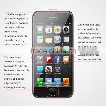 Keno Factory Price Premium 9H Hardness Anti-shock Tempered Glass Membrane for IPhone 5 5S Mobile Phone Screen Protector photo-2