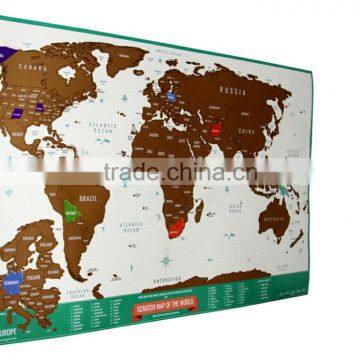 Creative Fashion New Design Hard Paper Scratch World Map for Travel photo-3