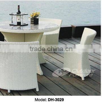 Wicker round dining table with 4pcs chairs set (DH-3029)