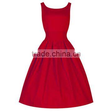 Women's Vintage Clothing Cotton Umbrella Swing Rockabilly Dress photo-4