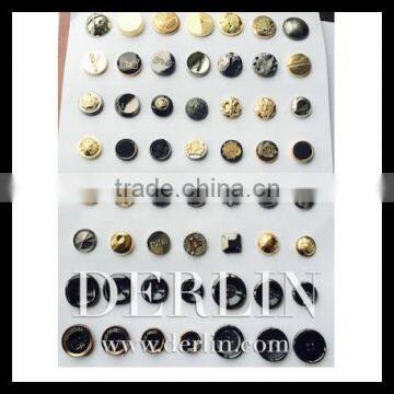 Antique Copper Collection Gold Side New Metal Plastic Button photo-3