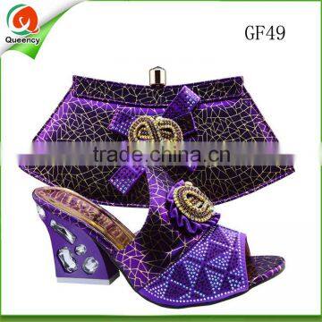 wholesale cheap italian shoes and bag set women matching sandals and purse