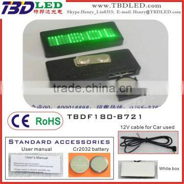 sales promotion led card screen/mini led display/Factory supply LOGO printed LED name badge