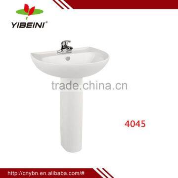 Hot sell ceramic bathroom pedestal basin manufacturer