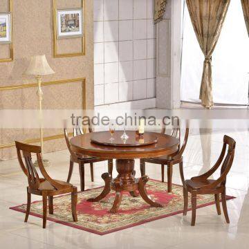 Dinette Furniture wood rotating Chinese dining table with rotator