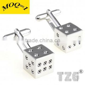 Fashion Stainless Steel Dice CuffLink