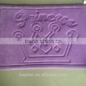 100% polyester anti-slip embossed memory foam mat