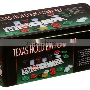 Hot selling 200 poker chip set in tin box