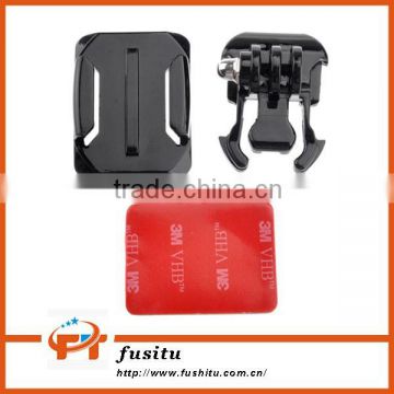 Helmet Curved Surface & Buckle Basic Mount & 3M VHB Adhesive Sticker For Gopro Hero 4 3+ 3 2 1