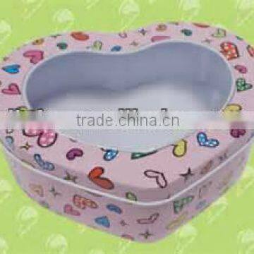 Gift Tin Box with Plastic Window
