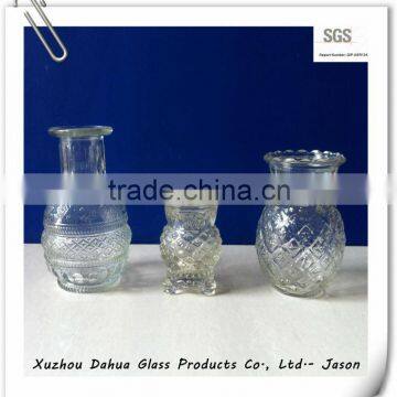 Wholesale colored and clear glass flower vases