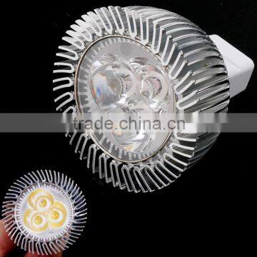 Led Spot Light 3 * 1W GU5.3 MR16 12V Warm White LED Light Lamp Bulb Spotlight Energy Saving High Brightness 300-330LM