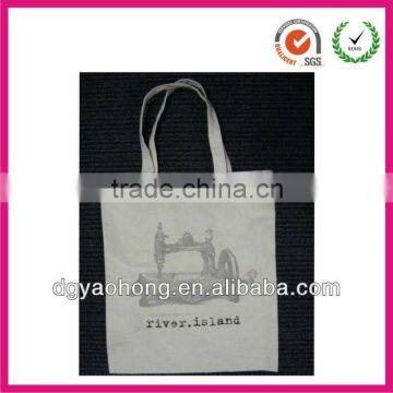 recycled promotional printed 100% calico natural cotton shopping bag