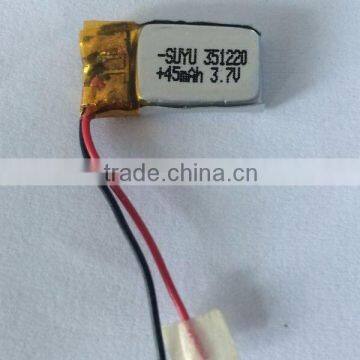 3.7v 351220 rechargeable Li-polymer lithium battery 24v 10ah polymer lithium battery