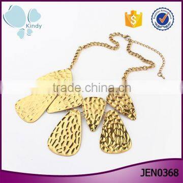 Online shopping two layered gold plated alloy piece charm necklace