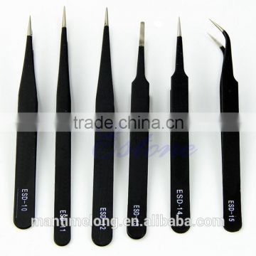 6pcs/set eyebrow tweezers stainless steel tweezers tweezers set