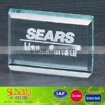 High quality transparent acrylic paper weight wholesale