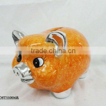 New design ceramic animals decoration coin bank