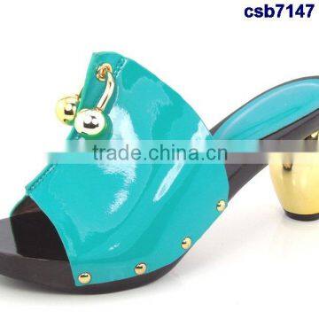 CSB7147 green New coming design Italian style hot selling beautiful high quality lady sandals for christmas sale