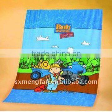 Micro Polar Fleece Cartoon Printed Child Blanket/Throw with Toy Applique